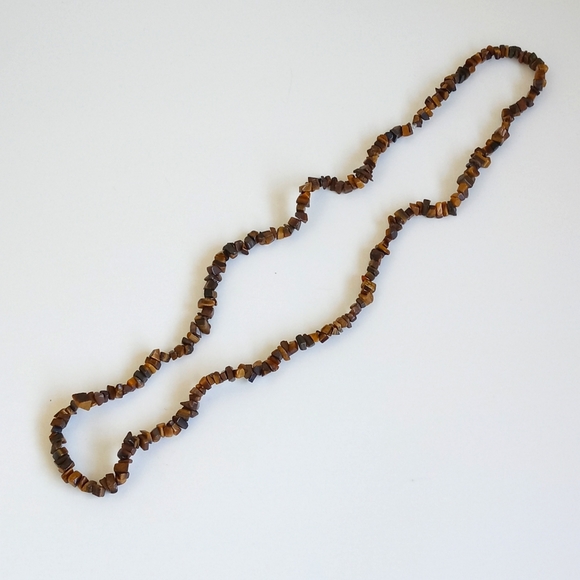 Vintage Authentic Tigers Eye Necklace 16 1/2" - Picture 2 of 9